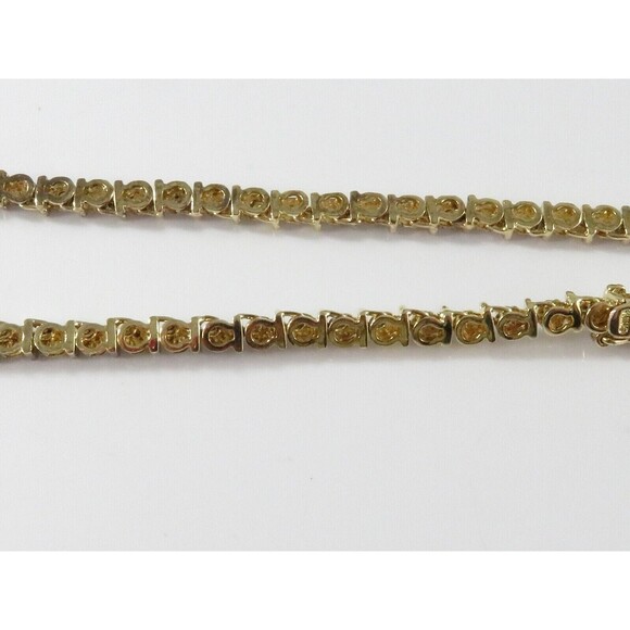 18" TL Sterling Silver Box Link Gilded Gold & Etched Metal Necklace Heavy - Picture 11 of 15